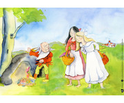 Schneeweisschen und Rosenrot Kamishibai Bildkartenset 3