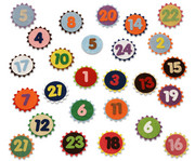 Filzzahlen für den Adventskalender 4