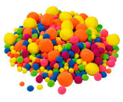 Neon Pompon Bälle 500 Stück 1