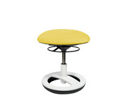 Hocker Round niedrig mit Alu Standfuss 5