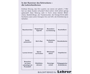 Spieleblöckchen Bullshit Bingo für Lehrer 4