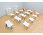Betzold Lehrertisch swing Blende mit abschliessbarer Schublade 6