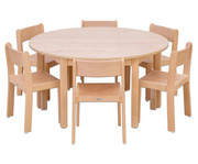 Betzold Möbel Set Rondo Sitzhöhe 42 cm Tischhöhe 70 cm Ahorn 1