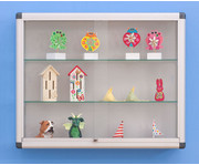 Aluvitrine Modell (Breite: 150 cm) Türen: Sicherheitsglas Seiten: Acr 3