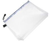 Reissverschlussbeutel mit Dehnfalte ohne PVC 3 Stück transparent 2