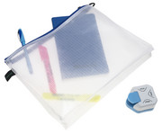 Reissverschlussbeutel mit Dehnfalte ohne PVC 3 Stück transparent 3