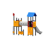 Spieltürme mit Tunnelbrücke Rutsche und Kletterwand 6