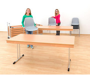 Klapptisch 120 x 70 cm T Fuss Gestell 4