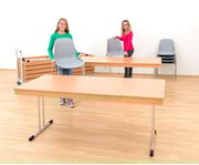 Klapptisch 180 x 70 cm T Fuss Gestell 4