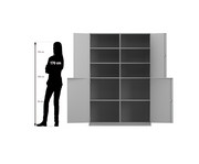 Flexeo® Schrank 10 Fächer Mittelwand 4 Halbtüren Breite 126 4 cm 2