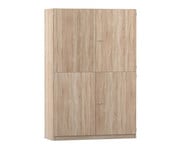 Flexeo® Schrank 16 grosse Boxen 6 Fächer Mittelwand 4 Halbtüren 2