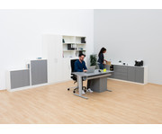 Flexeo® Drehtüren Schrank 2 Fächer = 2 Ordnerhöhen 3