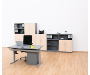 Flexeo® Schrank unten Drehtüren oben 1 Fach = 3 Ordnerhöhen 2