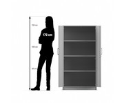 Flexeo® Drehtüren Schrank 4 Fächer = 4 Ordnerhöhen 2