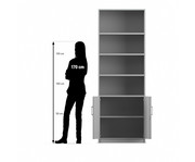 Flexeo® Kombi Schrank unten Drehtüren oben 4 Fächer = 6 Ordnerhöhen 2