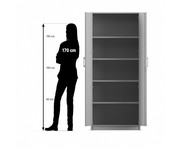 Flexeo® Drehtüren Schrank 5 Fächer = 5 Ordnerhöhen 6