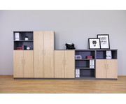 Flexeo® Drehtüren Schrank 5 Fächer = 5 Ordnerhöhen 2