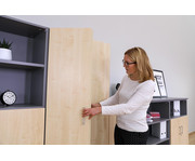 Flexeo® Drehtüren Schrank 5 Fächer = 5 Ordnerhöhen 3