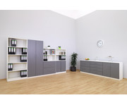 Flexeo® Drehtüren Schrank 5 Fächer = 5 Ordnerhöhen 5