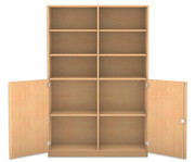Flexeo® Schrank 10 Fächer 2 Halbtüren Mittelwand Breite 126 4 cm 1