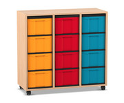 Flexeo® Regal 3 Reihen 12 grosse Boxen 1