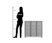 Flexeo® Regal 3 Reihen 12 grosse Boxen 3