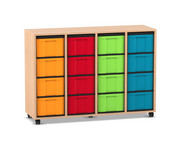 Flexeo® Regal 4 Reihen 16 grosse Boxen 1