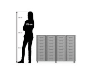 Flexeo® Regal 4 Reihen 32 kleine Boxen 2