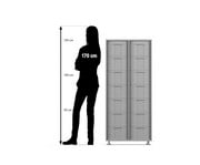 Flexeo® Regal 2 Reihen 14 grosse Boxen 2