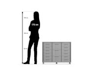 Flexeo® Regal 3 Reihen 12 kleine Boxen 3 grosse Boxen 2