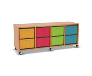 Flexeo® Regal 4 Reihen 8 grosse Boxen Mittelwand 1