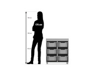 Flexeo® Regal PRO 2 Reihen 6 Boxen Gr M Aufkantung 2
