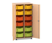 Flexeo® Schrank PRO 2 Reihen 12 Boxen Gr M 2 Türen 1