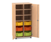 Flexeo® Schrank PRO 2 Reihen 6 Boxen Gr M 6 Fächer oben 1