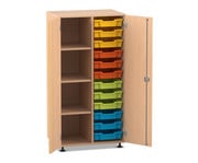 Flexeo® Schrank PRO 2 Reihen 12 Boxen Gr S 4 Fächer links 2 Türen 1