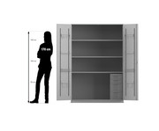 Flexeo® Musikschrank 2 kleine und 2 grosse Boxen 3