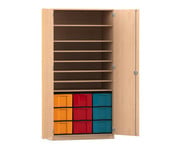 Flexeo® Bastelschrank Lukas 9 grosse Boxen 7 Fächer 1