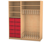 Flexeo® Liegepolsterschrank für 9 Liegepolster 10 grosse Boxen 1