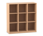 Flexeo® Polsterhockerregal mittelhoch 9 Fächer 1