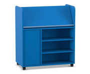 Flexeo® Bücherwagen fahrbar beidseitig 6 kleine Boxen 2