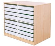 Flexeo® Papier und Bilderschrank 16 kleine Auszüge 3