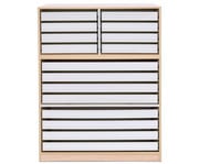 Flexeo® Papier und Bilderschrank 8 grosse Auszüge 8 kleine Auszüge oben 2