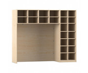 Flexeo® Bettzeugschrank für Liegen 22 Fächer H x B: 190 x 226 cm 1