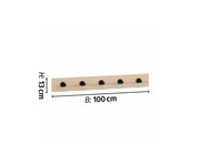 Flexeo® Garderobenleiste Armadio rechteckig mit Haken 2