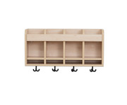 Flexeo® Hängegarderobe Armadio Doppelablage Postfach mit Haken 4