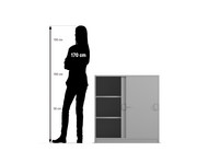 Flexeo® Schiebetürenschrank 6 Fächer Breite 94 4 cm 2