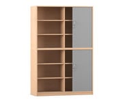Flexeo® Rollladenschrank 12 Fächer Mittelwand 2 Türen Breite 126 4 cm 1
