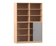 Flexeo® Rollladenschrank 12 Fächer Mittelwand Tür unten Breite 126 4 cm 1