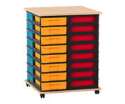Flexeo® Fahrbares Containersystem mit Ablage 32 kleine Boxen 1