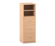 Flexeo® Schrank 3 grosse Schubladen 2 Fächer Breite 48 1 cm 1